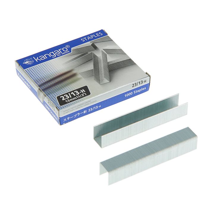 Скобы для степлера №23/13 Kangaro, высококачественная сталь, 1000 штук