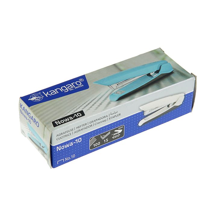 Степлер №10 до 15 листов Nowa-10-Fuchsia Pink, стальной механизм, розовый