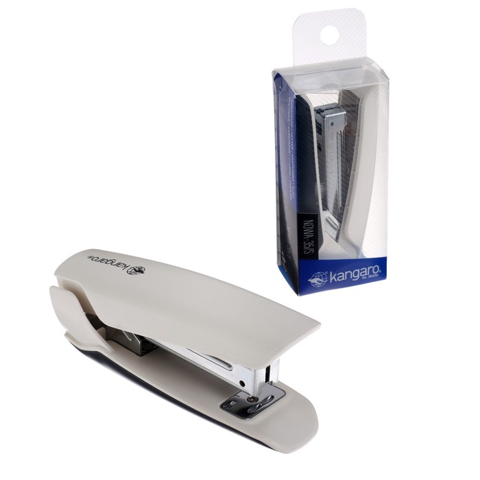 Степлер №10 до 25 листов Nowa-35-Ivory, стальной механизм, бежевый