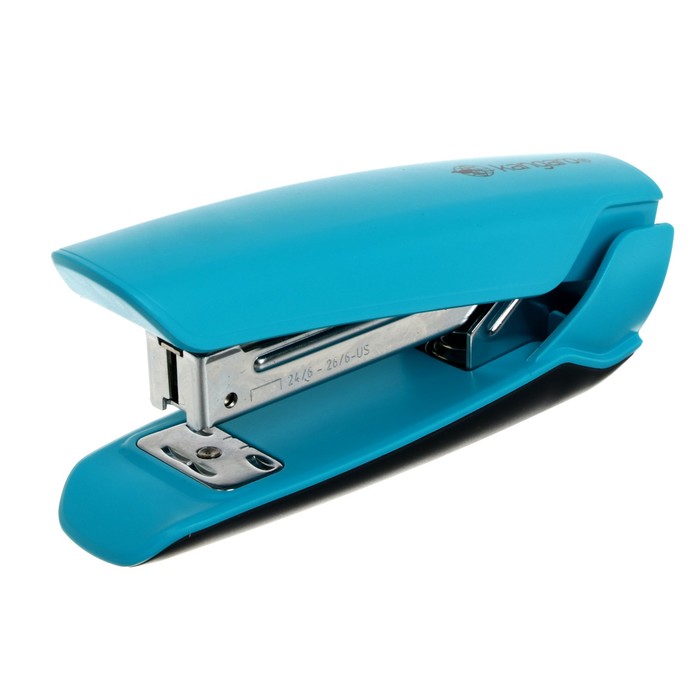 Степлер №10 до 25 листов Nowa-35-Turquoise Blue, стальной механизм, бирюзовый