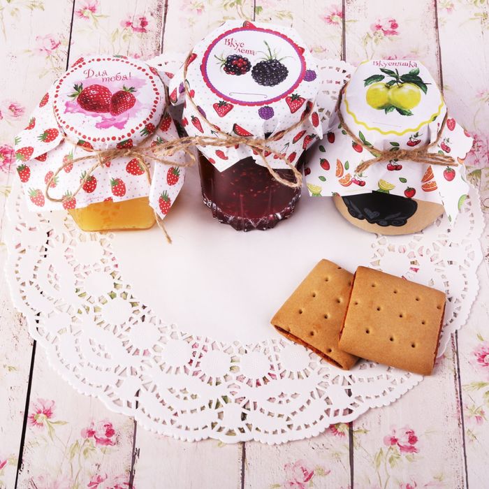 Набор для декорирования банок "Вкус лета", 6 шт.