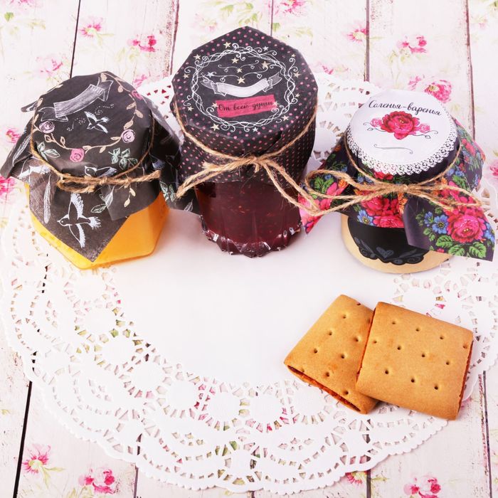 Набор для декорирования банок "Меловые зарисовки", 6 шт.