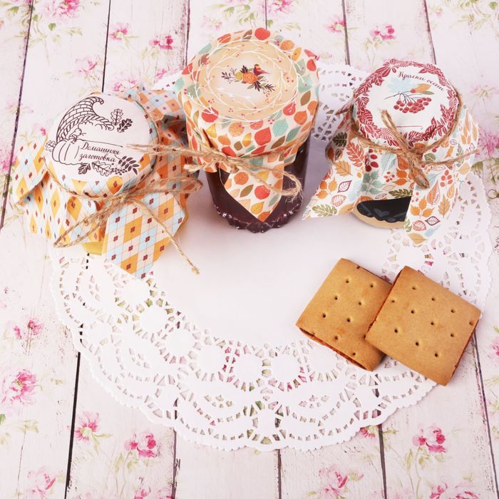 Набор для декорирования банок "Краски осени", 6 шт.