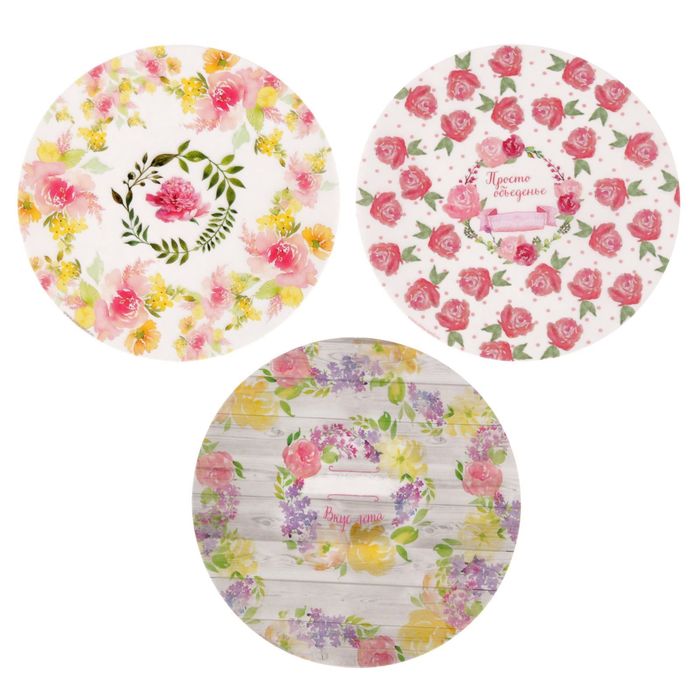 Набор для декорирования банок "Акварельные цветы", 6 шт.