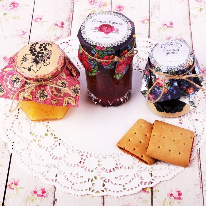 Набор для декорирования банок "Русский стиль", 6 шт.