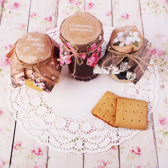 Набор для декорирования банок "Летние досочки", 6 шт.