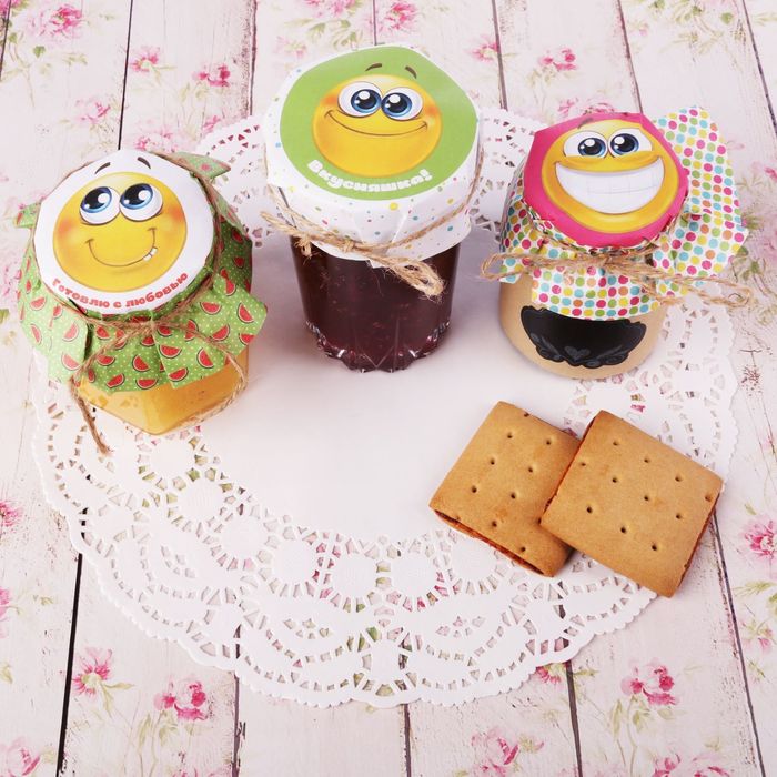 Набор для декорирования банок "Веселые баночки", 6 шт.