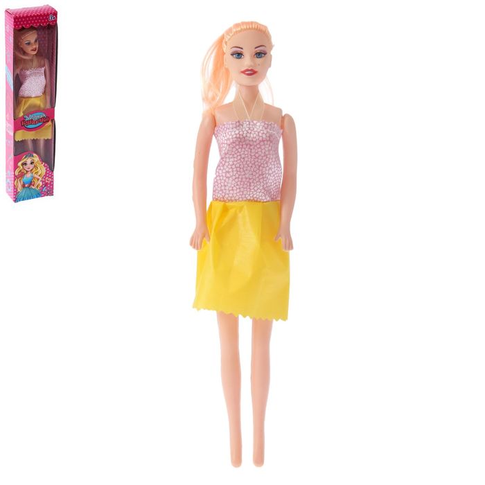 Кукла модель «В цветном платье», МИКС
