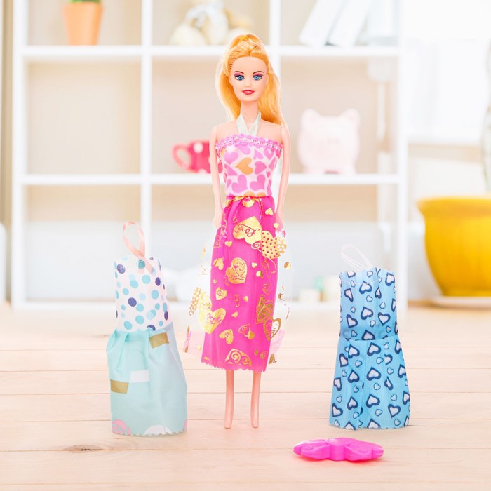 Кукла модель «Арина» с летними нарядами и аксессуарами, МИКС
