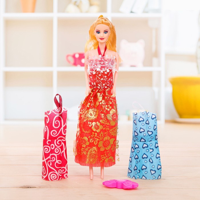 Кукла модель «Арина» с летними нарядами и аксессуарами, МИКС