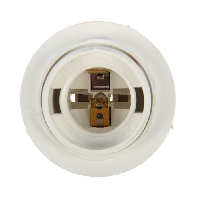 Патрон электрический, Е27, пластиковый с прижимным кольцом