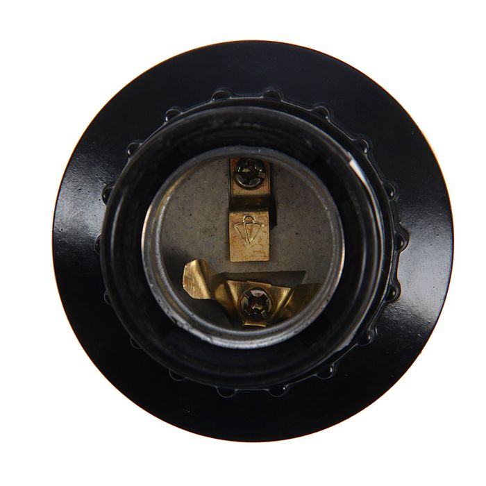 Патрон электрический, Е27, карболитовый с прижимным кольцом