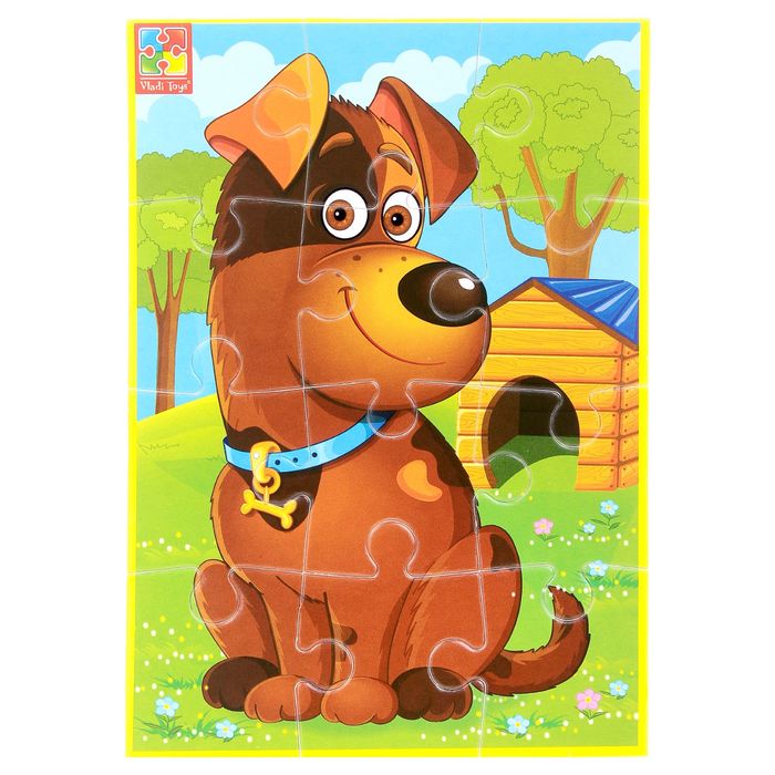 Пазлы мягкие "Собачка", А5