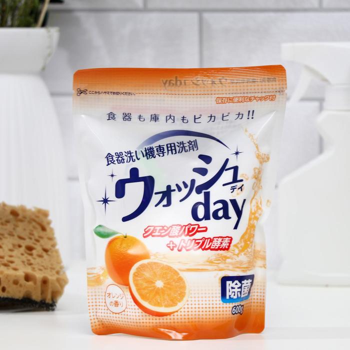фото Порошок для посудомоечных машин automatic dish washer detergent с ароматом апельсина, 600 г nihon