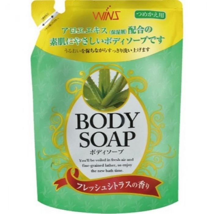 Крем-мыло для тела Wins Body Soup Aloe с экстрактом алоэ 400 мл 255₽