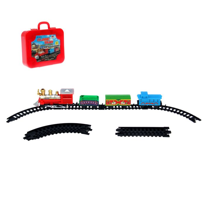 Железная дорога "Классик", протяжённость пути 1,44 м, цвета МИКС