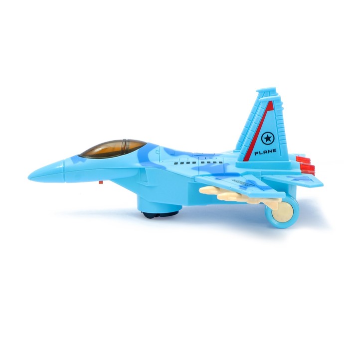 Самолет "Истребитель", световые и звуковые эффекты, работает от батареек Микс