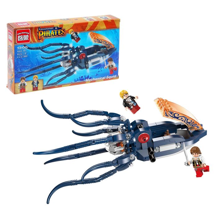 Конструктор «Гигантский осьминог», 231 деталь и 2 минифигуры