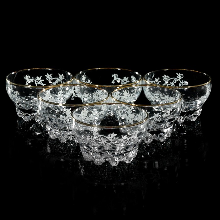 Набор салатников 200 мл "Кристалл. Флора", 6 шт