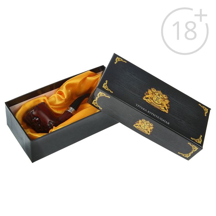 Трубка классическая, конус и раструб с выжиганием, 16 см