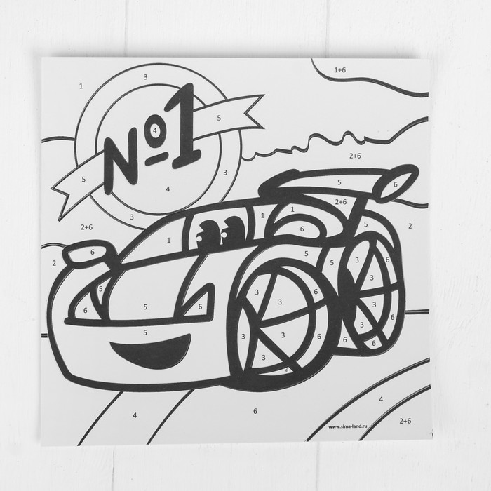 Картина блёстками и фольгой "Тачка"