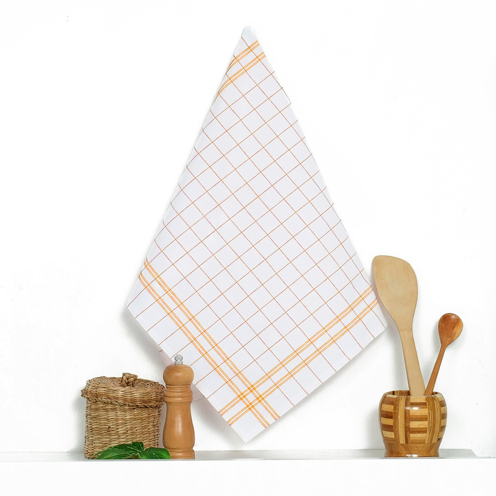 Кухонное полотенце "Доляна" Натюрморт, жёлтая полоска, размер 50х70±2 см