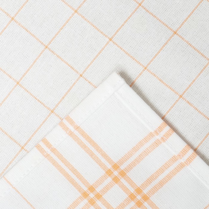 Кухонное полотенце "Доляна" Натюрморт, оранжевая полоска, размер 50х70±2 см