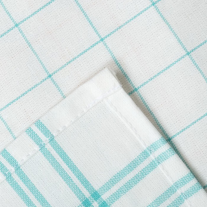 Кухонное полотенце "Доляна" Натюрморт, зелёная полоска, размер 50х70±2 см