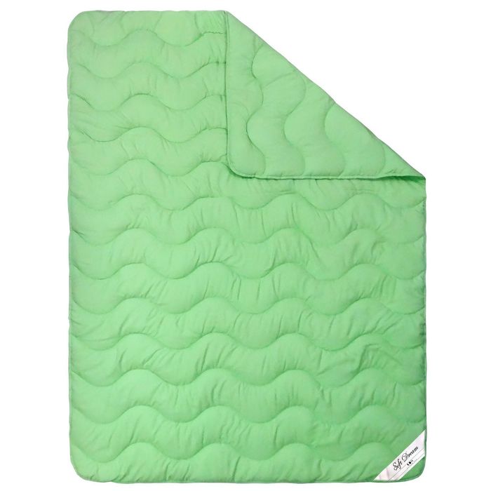 Одеяло Мягкий сон легкое 200х220 см, Бамбук 150г/м, микрофибра 82г/м, чехол МИКС,