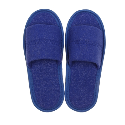Тапочки махровые открытые, цвет василек, размер 39-41