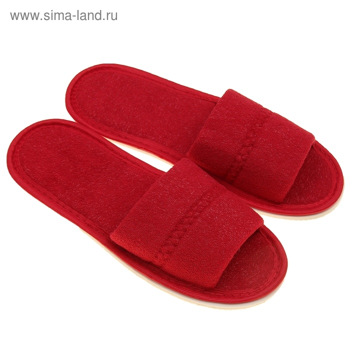 

Тапочки женские, цвет бордовый, размер 39-41