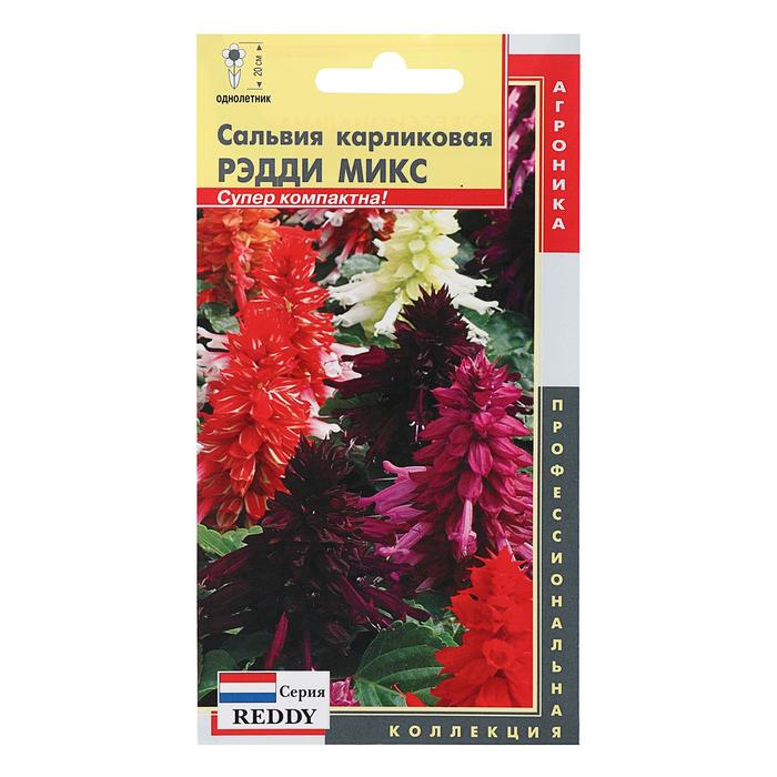 Семена Сальвия карликовая "Рэдди Микс", О, 10 шт