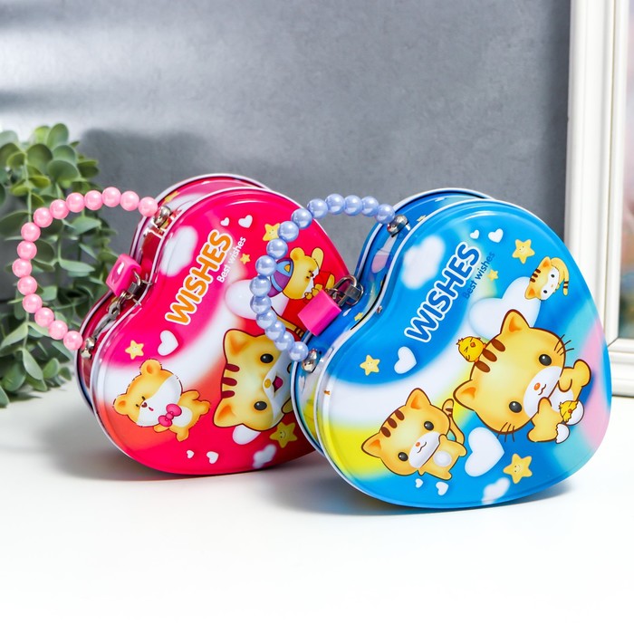 

Копилка металл "Сердце бисер" МИКС 15х13х6,5 см