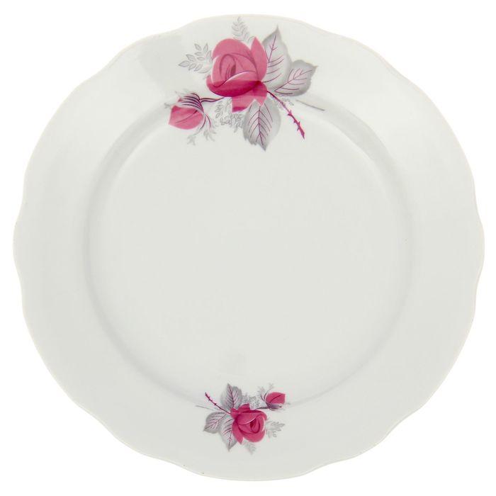 Тарелка мелкая 17,5 см "Дикая роза", с вырезным краем