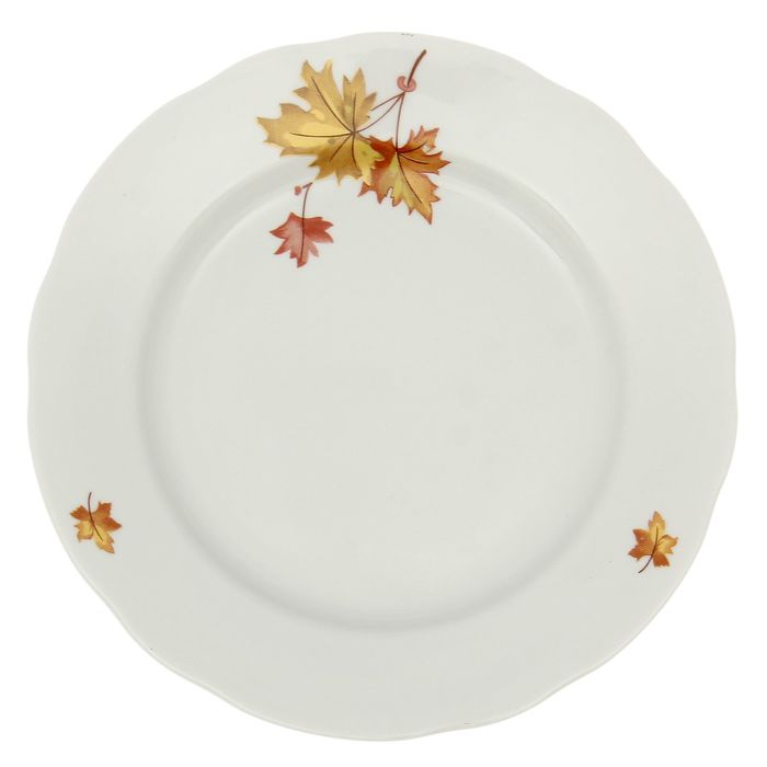 Тарелка мелкая 20 см "Клен", с вырезным краем