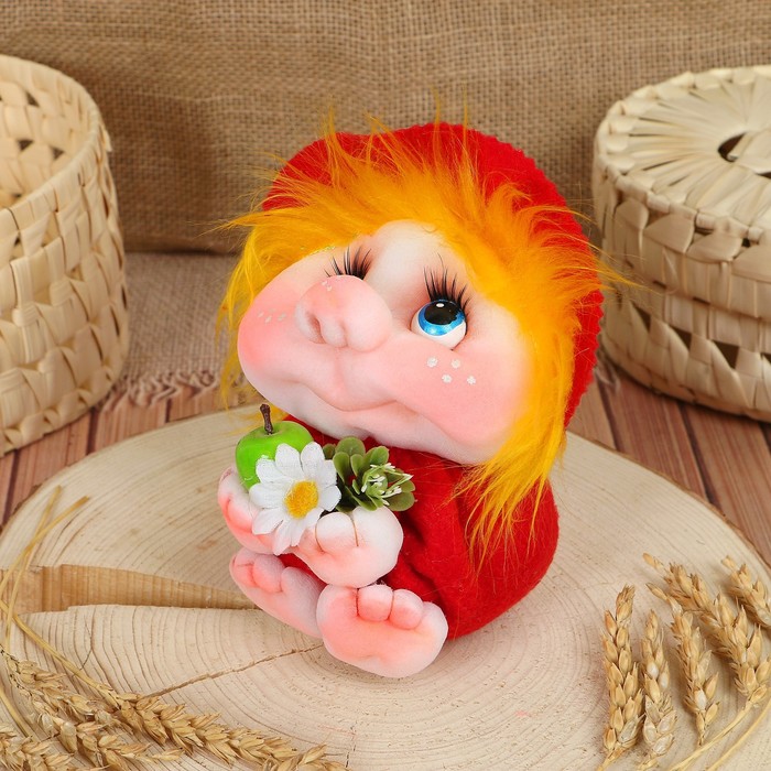 Сувенир Гномик- попик (в красном)