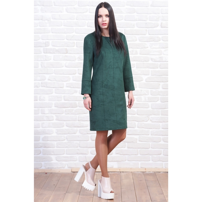 Платье женское 5535, размер 48, рост 164 см, цвет зеленый