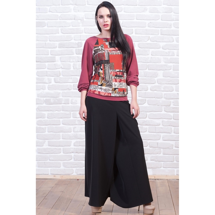 Брюки женские 5579, размер 52, рост 164 см, цвет черный