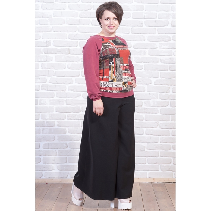 Брюки женские 5579, размер 52, рост 164 см, цвет черный