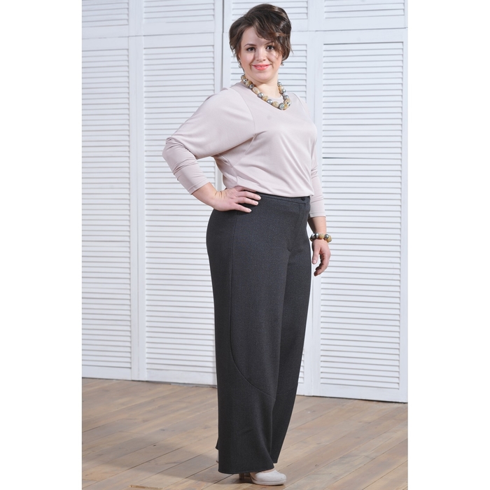 Брюки женские 5549, размер 50, рост 164 см, цвет серый