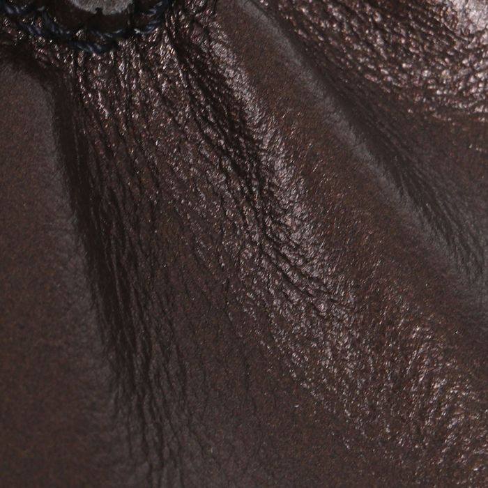 Получешки из натуральной кожи, длина по стельке M, цвет тёмно-коричневый