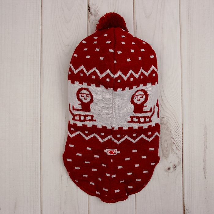 Головной убор детский (шлем), размер 46-48, цвет красный Cb-10_М