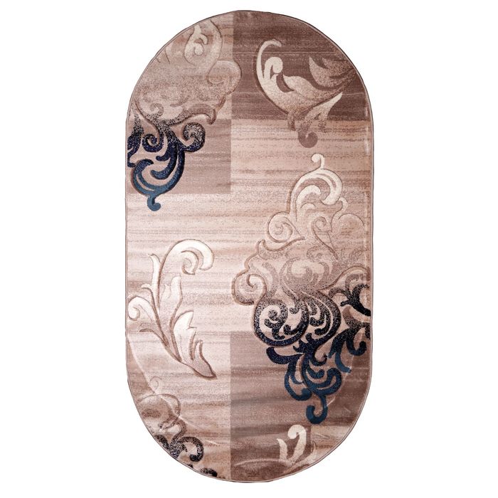 Ковёр Beluga Carving 9590 BONE/BLUE 2.5*4.0 м, овал