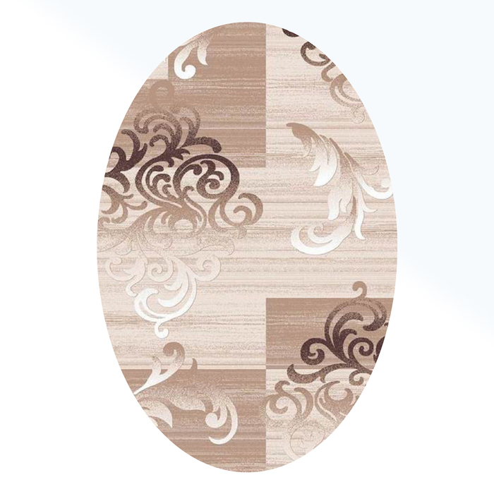 Ковёр Beluga Carving 9590 BONE/D.BROWN 3.0*6.0 м, овал
