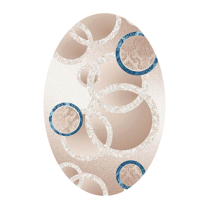 Ковёр Beluga Carving 9591 BONE/BLUE 2.0*4.0 м, овал