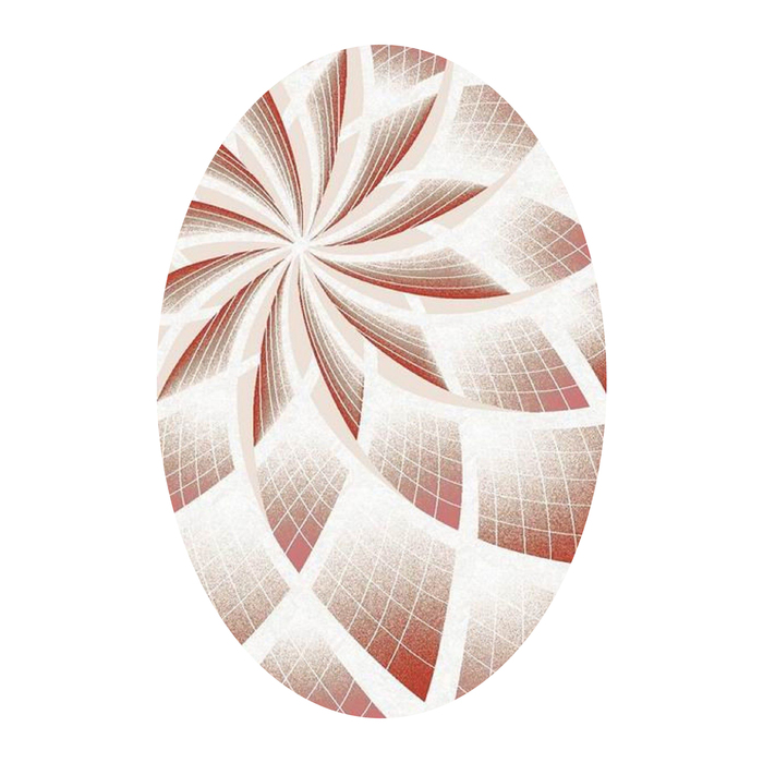 Ковёр Beluga Carving 9592 BONE/ROSE 1.5*4.0 м, овал