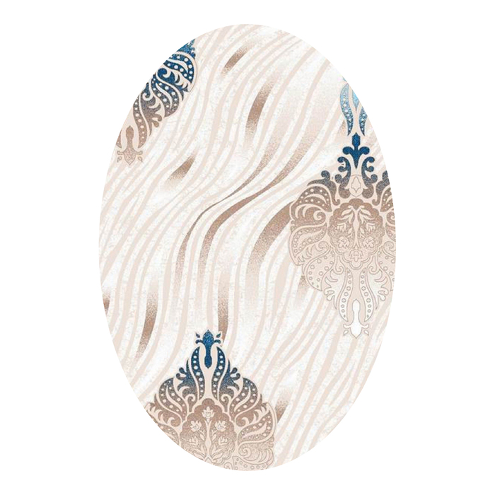Ковёр Beluga Carving 9594 BONE/BLUE 2.5*3.5 м, овал
