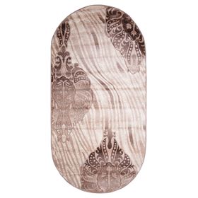 

Овальный ковёр Beluga Carving 9594, 200 х 500 cм, цвет bone/d.brown