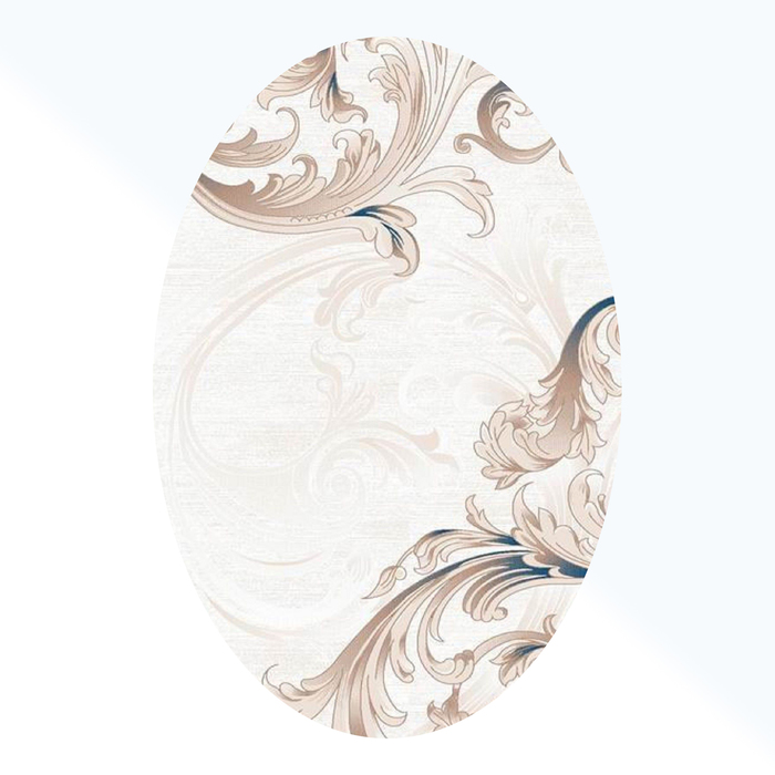 Ковёр Beluga Carving 9599 BONE/BLUE 2.0*4.5 м, овал