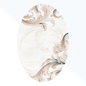 

Овальный ковёр Beluga Carving 9599, 300 х 400 cм, цвет bone/blue